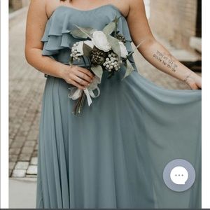 Bridesmaid dress; Kennedy Blue, Allison, Deep Sea, size 20,